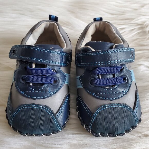 Pediped Franklin Navy/Gray Boy Shoes SZ 6-12 Months - Picture 3 of 12